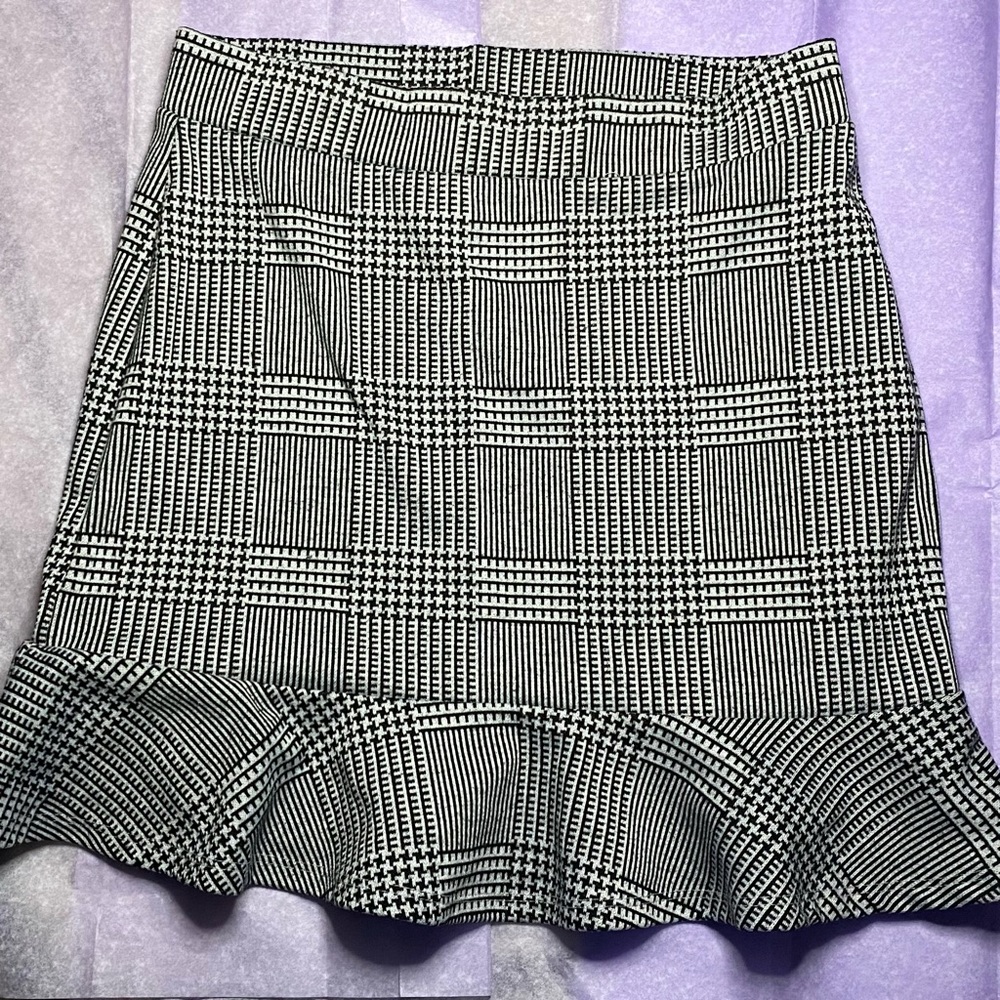 Plaid Ruffle Mini Skirt